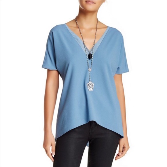 cooper & ella Tops - Cooper & Ella Blue Layered Short Sleeve Top S